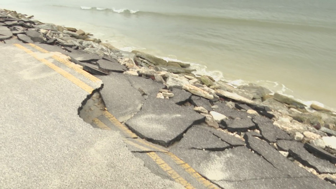 Huguenot Memorial Park Closed Due to Road Damage from High Tides and Weather